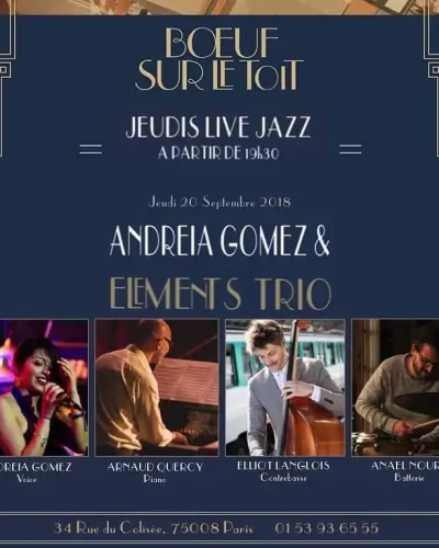 #live #music #boeufsurletoit #paris #trio #concert #bebop #lifestyle #like #jazz #band #piano #arnaudquercy #voice #doublebass #drums (2)